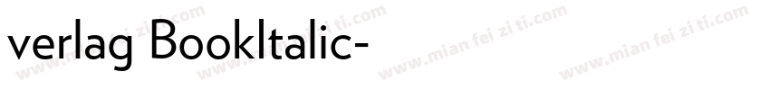verlag BookItalic字体转换